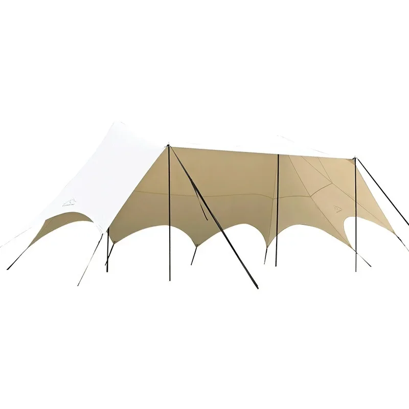 Camping Site Black Rubber Sunscreen Canopy Sunshade 9M*5M Outdoor Extra Large A Tower Living Room Double Peak Dome Canopy Tent