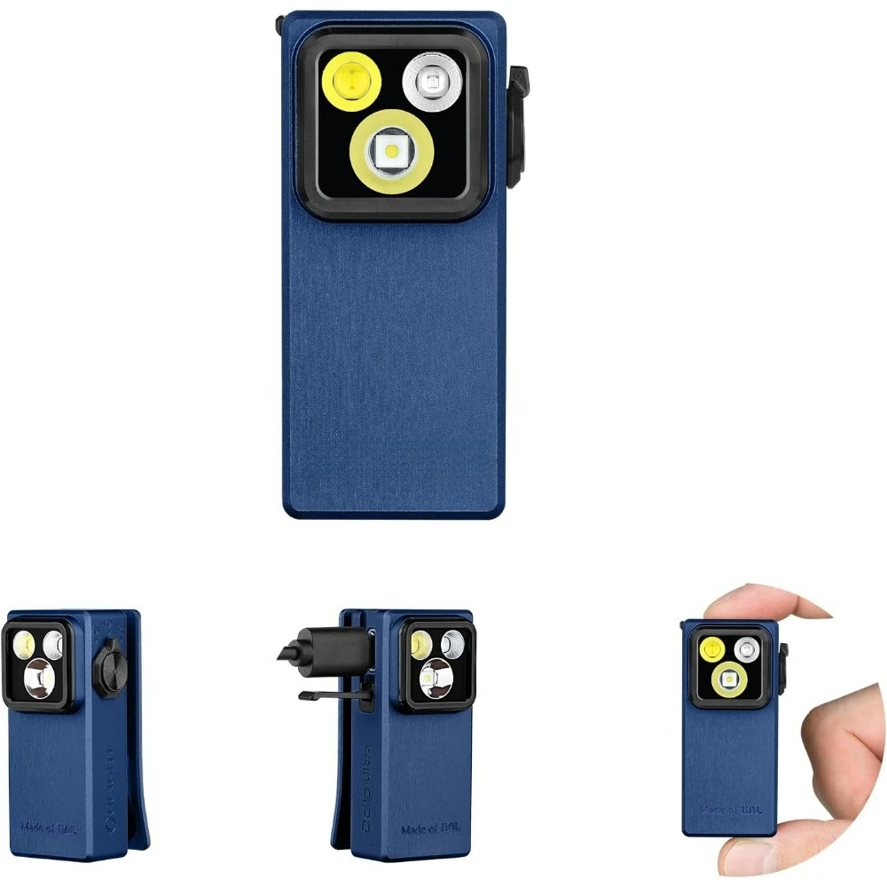 

Ультра яркий перезаряжаемый фонарик EDC емкостью 530 люмен, клипса на светильник типа C, зарядный прожектор, УФ-тройной магнитный