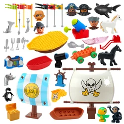 Série Medieval Adventure Ship Building Block para Crianças, Grande Compatível, Compatível com Duplo Piratas, Tamanho Grande, Brinquedos de Montagem, Presentes para Crianças