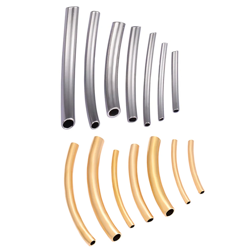 10 Stück/Set Edelstahl Goldrohr-Abstandsperlen Verbinder für Armbänder, Halsketten, Anhänger, DIY Schmuckherstellungszubehör – Detail 5