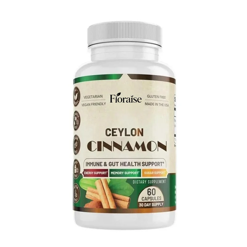 Organic Ceylon Cinnamon | Antioxidant and Immune Support, Promotes Digestive and Gut Balance, Vegetarian,Gluten Free,60 Capsules