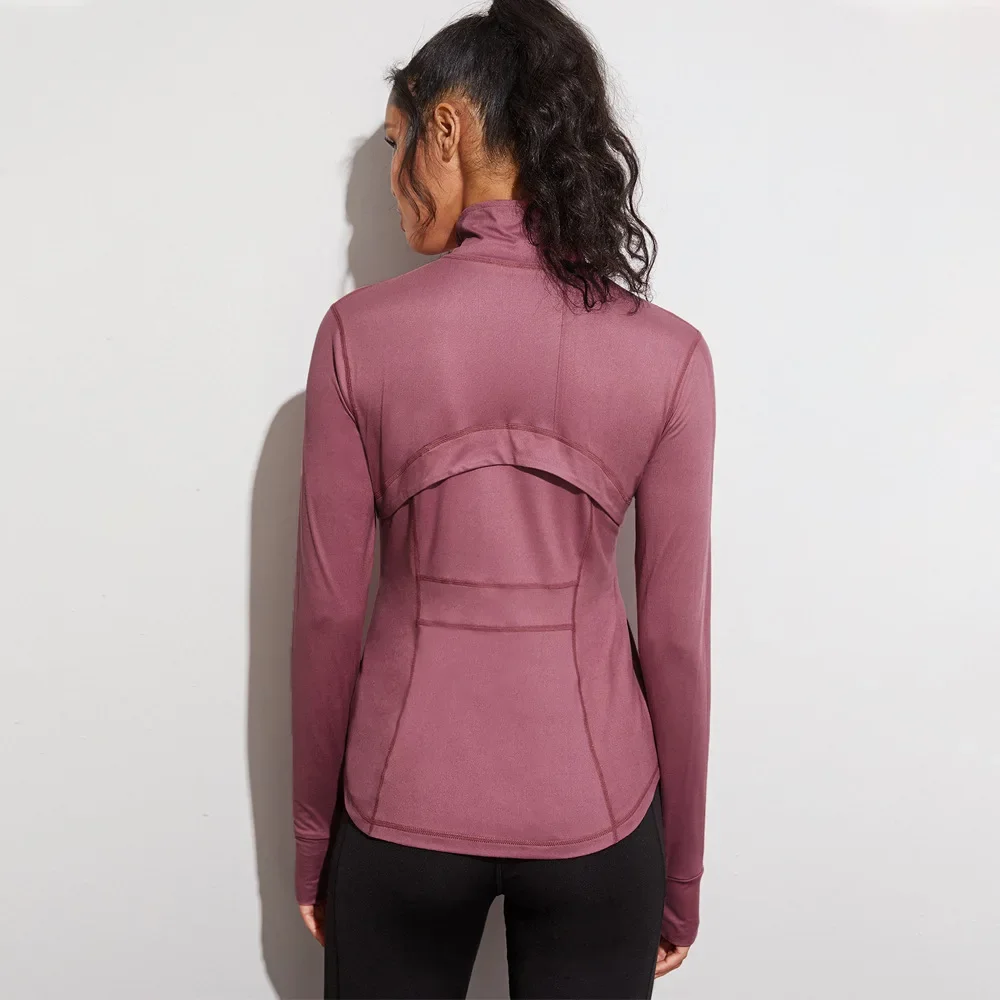 2024 Yoga Sportswear Jacket Sweater Slim Stretch Fitness Suit Outdoor Running Sportswear Pink Sweatshirt Women Zip Up Hoodie