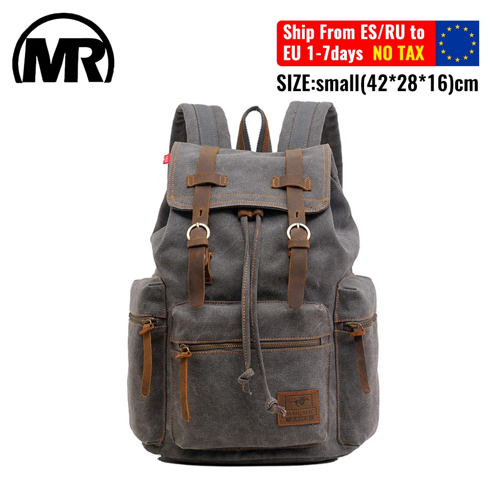 MARKROYAL Canvas Retro Men\'s Bag Backpack Suitable 14 Inch Laptop Bag Vintage 36-55L Wear-resistant Backpack Coffee Dripshipping