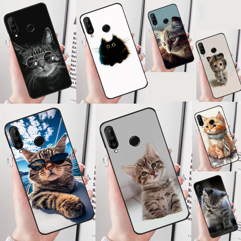 Kitted Cats Cute Case For Huawei P20 P30 P40 Lite P60 Mate 60 Pro Nova 10 9 SE 5T 11i 8i 3i Y60 Y61 Y70 Y90