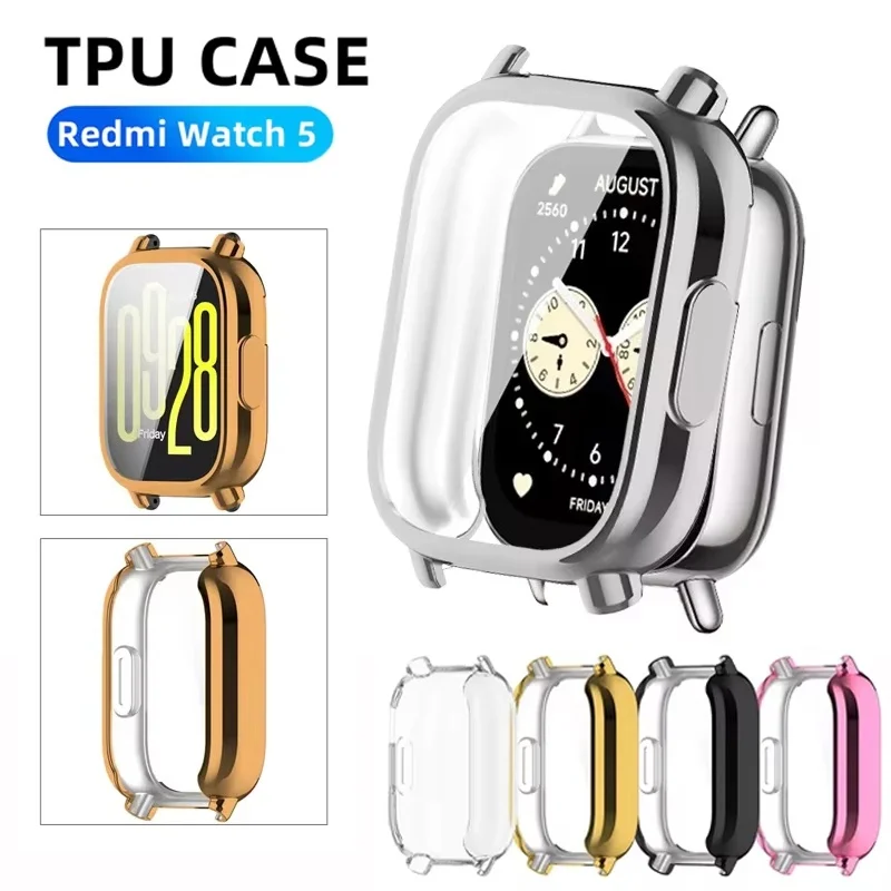 

Case For Redmi Watch 5 Screen Protector Case Soft TPU All-Around Protective Bumper Cover For Watch 5 Lite / Active Accessories
