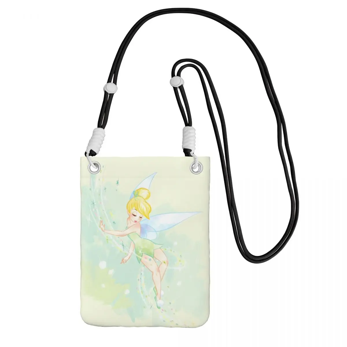 

Custom Casual Tinker Bell Mobile Phone Bag Men Women Cartoons Shoulder Crossbody Bag City Walk Detachable Shoulder Strap