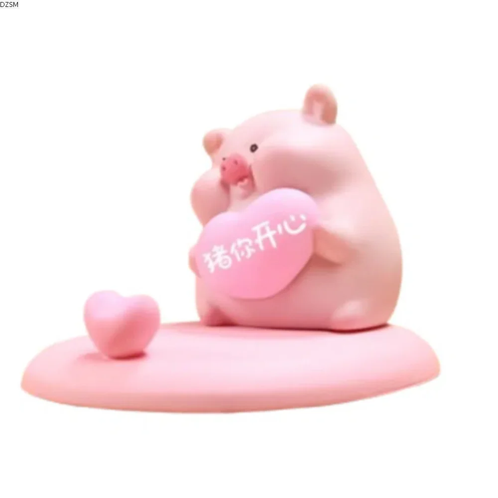 

Creative Pig Phone Holder Pig Shaped Resin Craft Cartoon Pig Phone Stand Slot Design Portable Mobile Phone Bracket