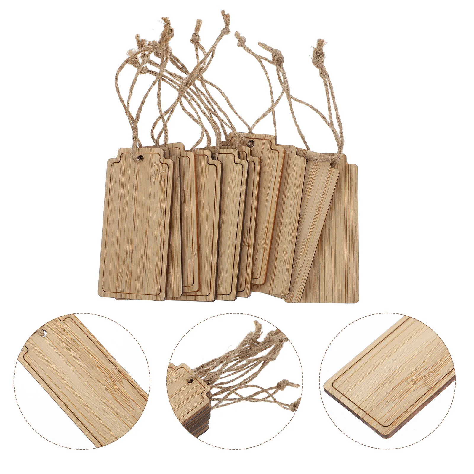 

10Pcs Bamboo Garden Tags Minimalist Design Reusable Plant Labels Hardwearing Outdoor Garden Signs for Potted Plants Seedlings