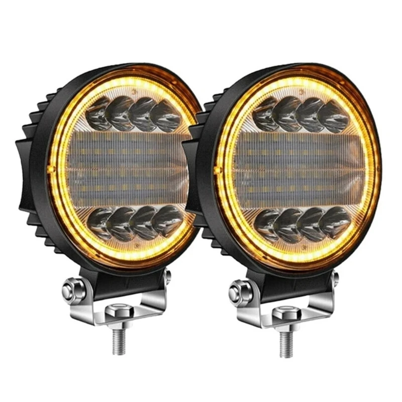 2pcs Offroad Spots Flood Combo Beam Modification Accessory LED Work Light Spots Flood Light Driving Fog Lamp Waterproof