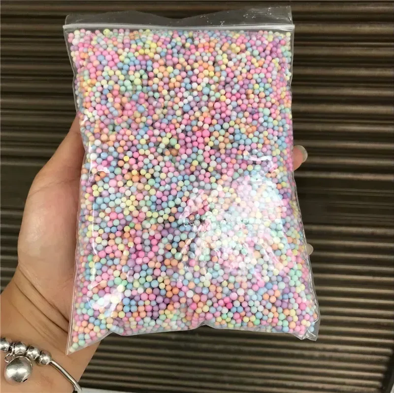 Mehrfarbige Styropor-Schaumperlen aus Styropor, bunte Mini-Kugelfüllbox, Flasche, Basteln, DIY-Dekoration