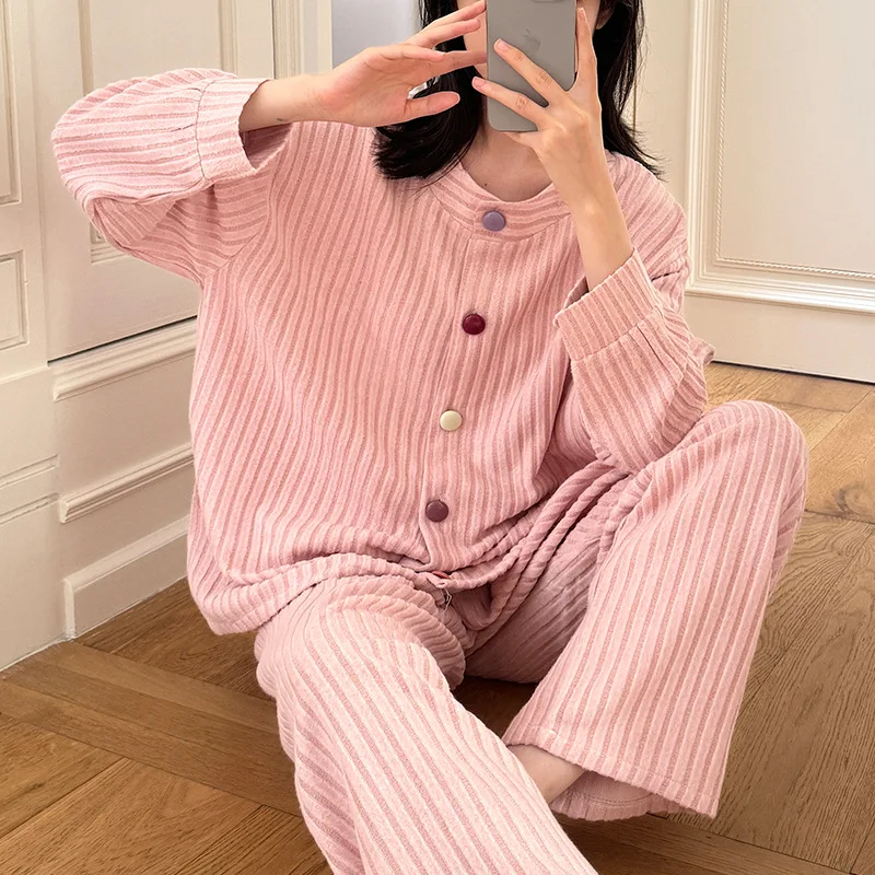 

Pjs Set Sheep Cashmere Women's Pajama Set Women's Warm Winter Pajamas Fashionable Home Clothes, Pajamas Cute and Soft Pajama Set