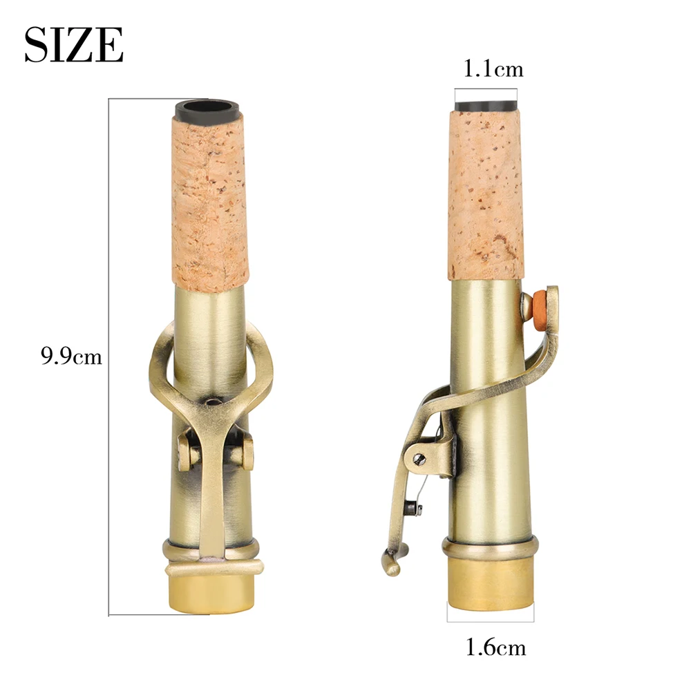 

2 Pcs Saxophone Neck Soprano Sax Straight Curved Neck Imitation Red Copper Quality Brass Woodwind Instrument Parts Accessories