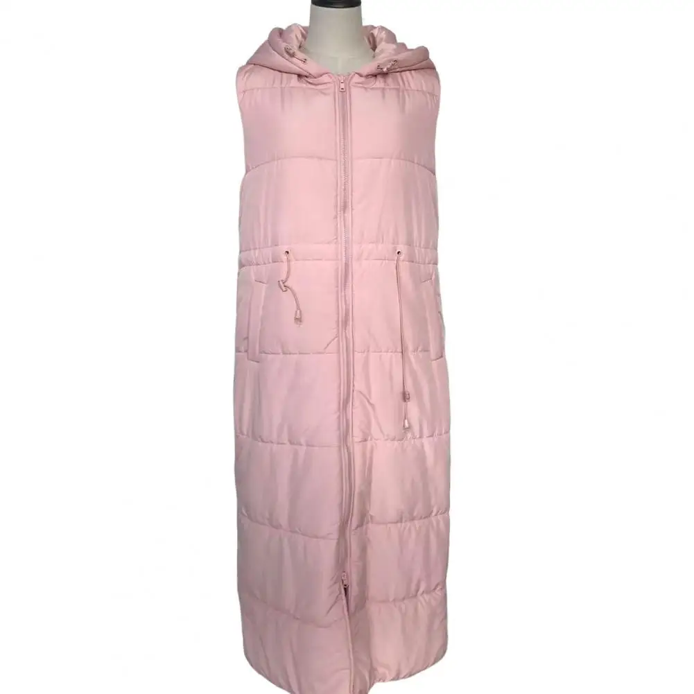 Fashion Down Jacket Long Comfy Puffer Vest Windproof Winter Female Down Jacket