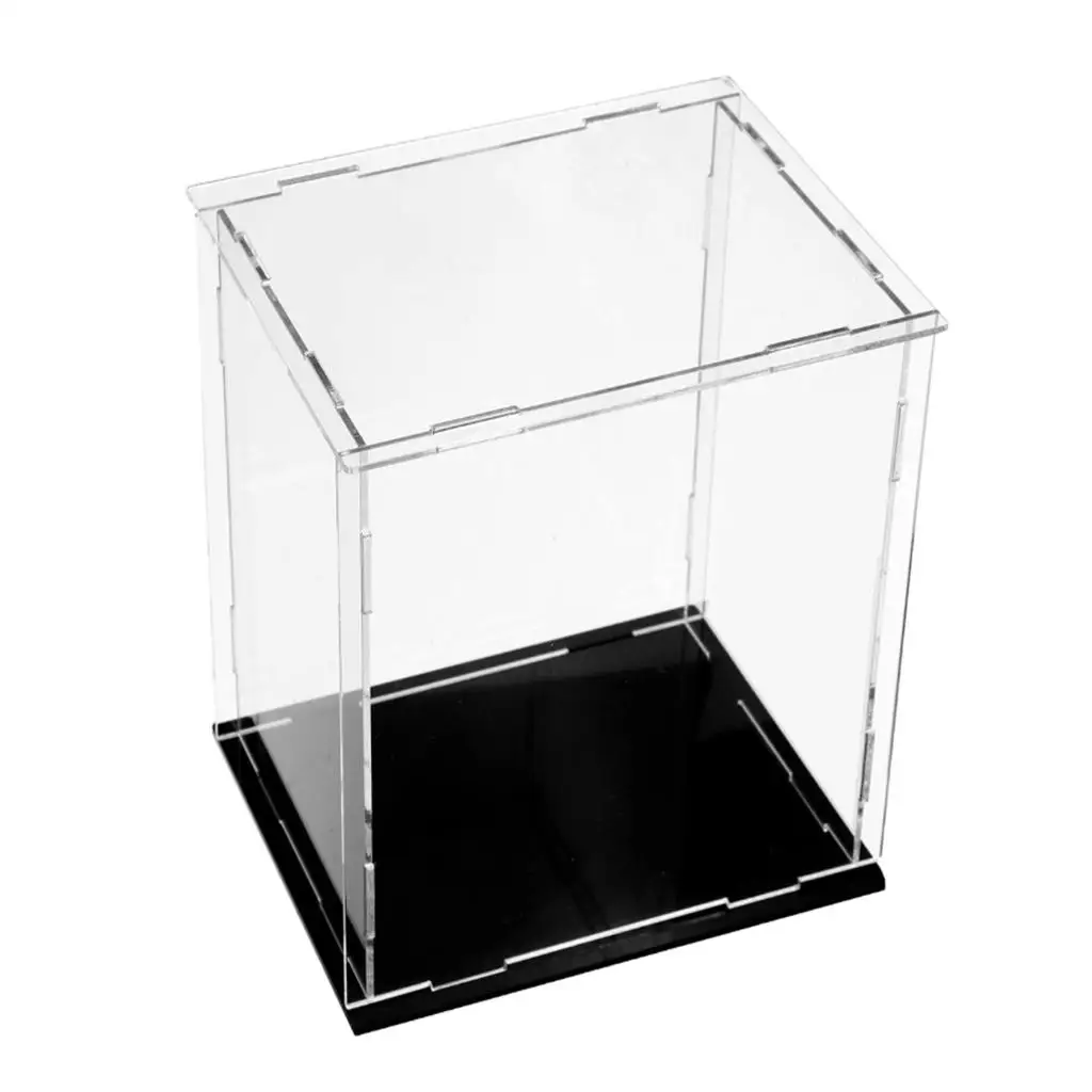 Clear Acrylic Display Case for Dolls and Figures Dustproof Transparent Storage Box Stackable Showcase for Collectibles Model Toy
