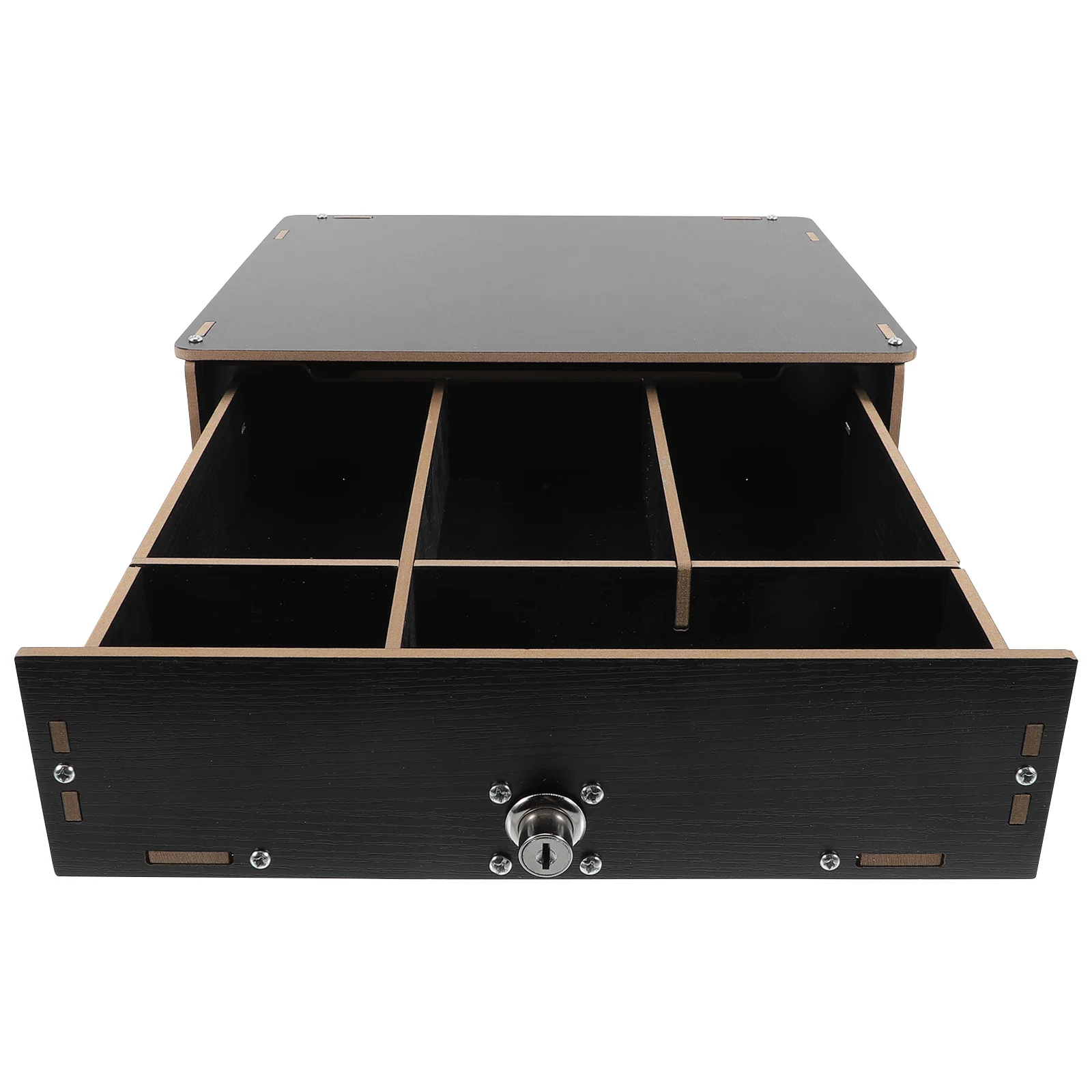 

Wooden Cash Drawer Tray Multi-Grid Storage Box for Shops Retail Stores Supermarkets Efficient Organizer for Cash Coins