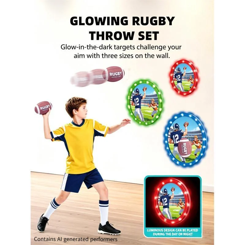 Rugby Training Ball - Set Sportivo da Lancio Luminoso per