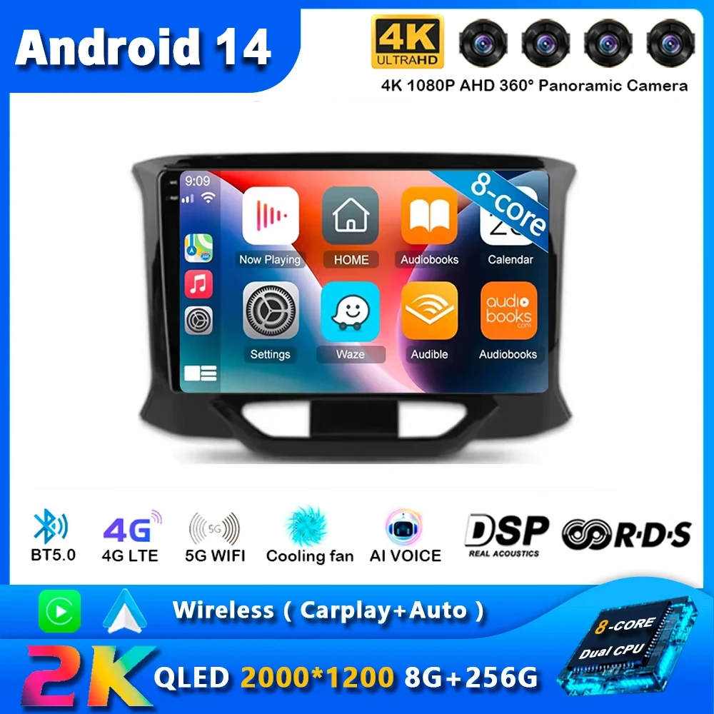 

Android 14 For LADA X Ray Xray 2015 2016 2017 2018 2019 Car Radio Navigation Multimedia Player Stereo GPS WiFi+4G Carplay+Auto