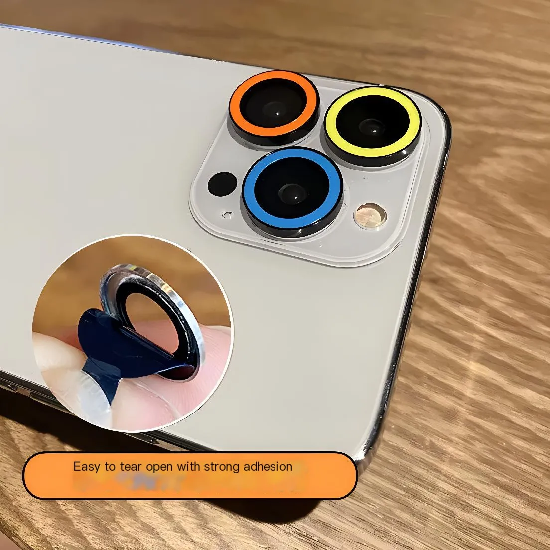 Noctilucent Camera Lens Protection For iPhone13 Pro Max Colorful Tempered Glass Lens Screen Protector For 15 Pro MAX 14pro