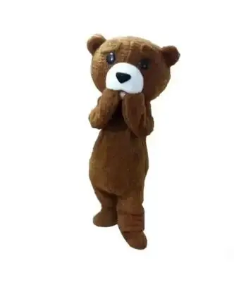 Nuovo cartone animato adulto orso bruno Mascotte Costume Cosplay Mascotte vestito operato personaggio carnevale celebrazione di natale Costume della Mascotte