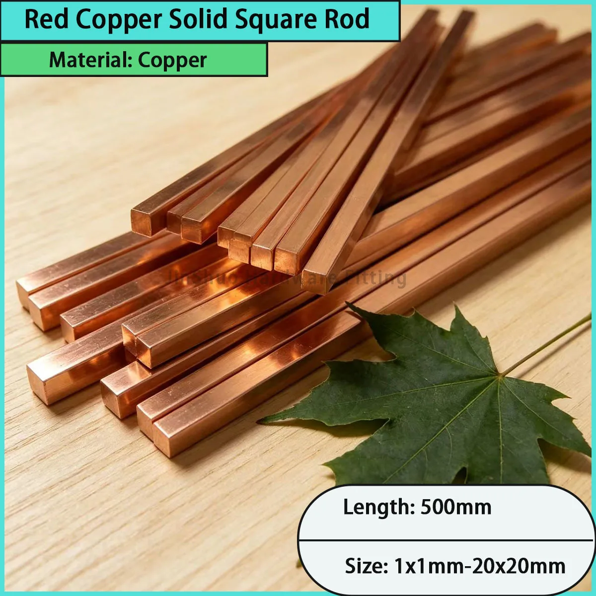 Size 1x1mm-20x20mm Red Copper Solid Square Rod Is Used for Electrical Conductivity, Mold Processing, Precision hardware, Etc