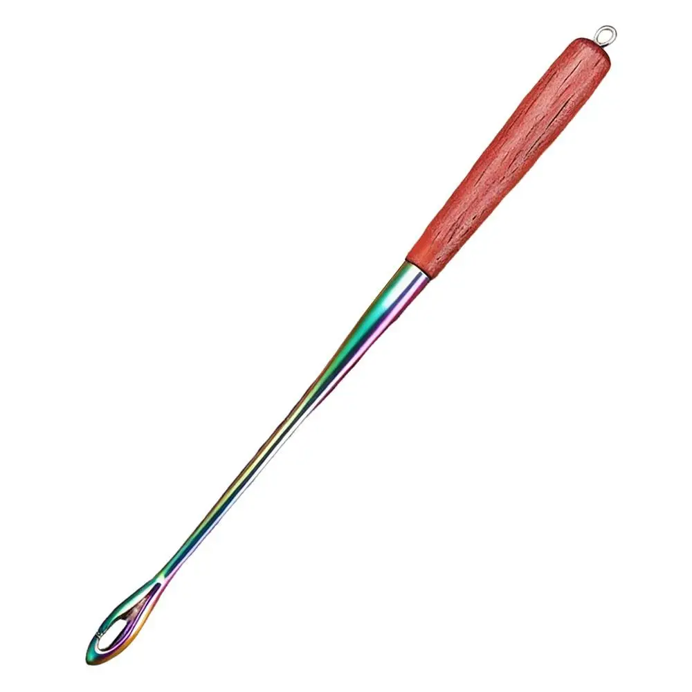 Extractor anzuelos garganta profunda mango madera acero inoxidable
