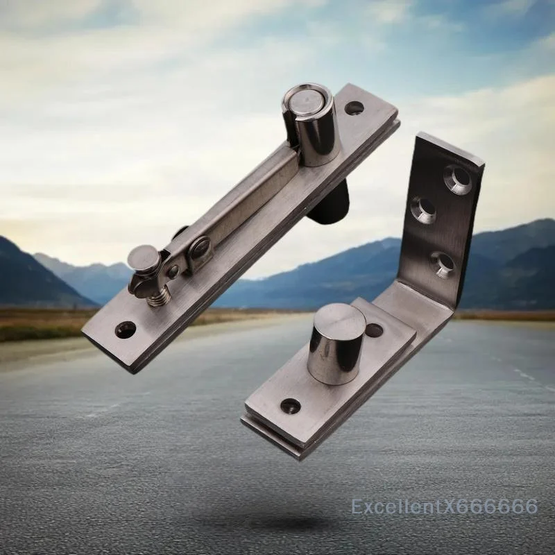 

Twin Pack Stainless Steel 360-degree Rotating Door Shaft Heavy Duty Invisible Axis Hinge for Wooden Doors Durable Pivot