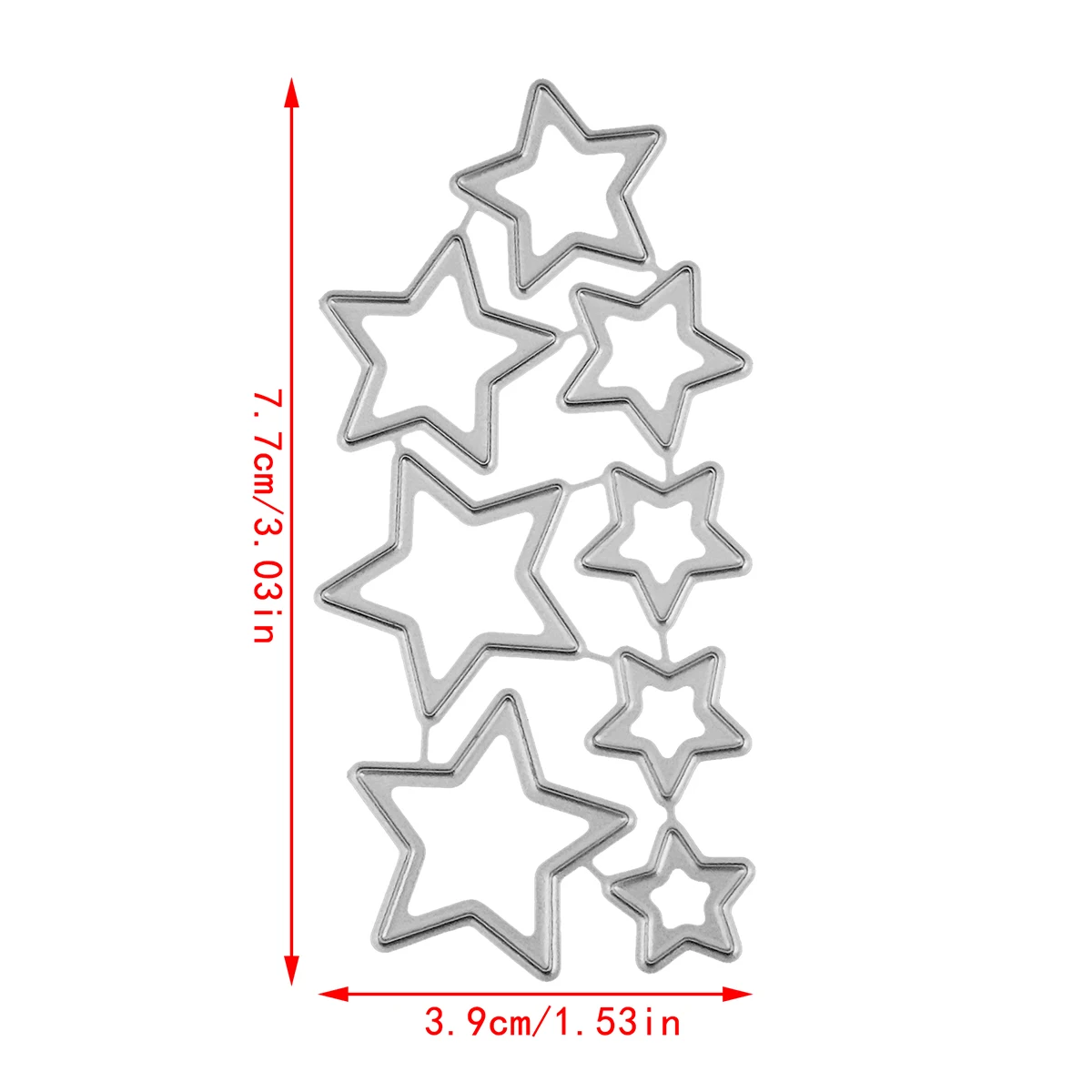 Stars Metal Cutting Dies Stencil Scrapbooking DIY Album Stamp Paper for Handmade Greeting Cards Embossing Decor Craft