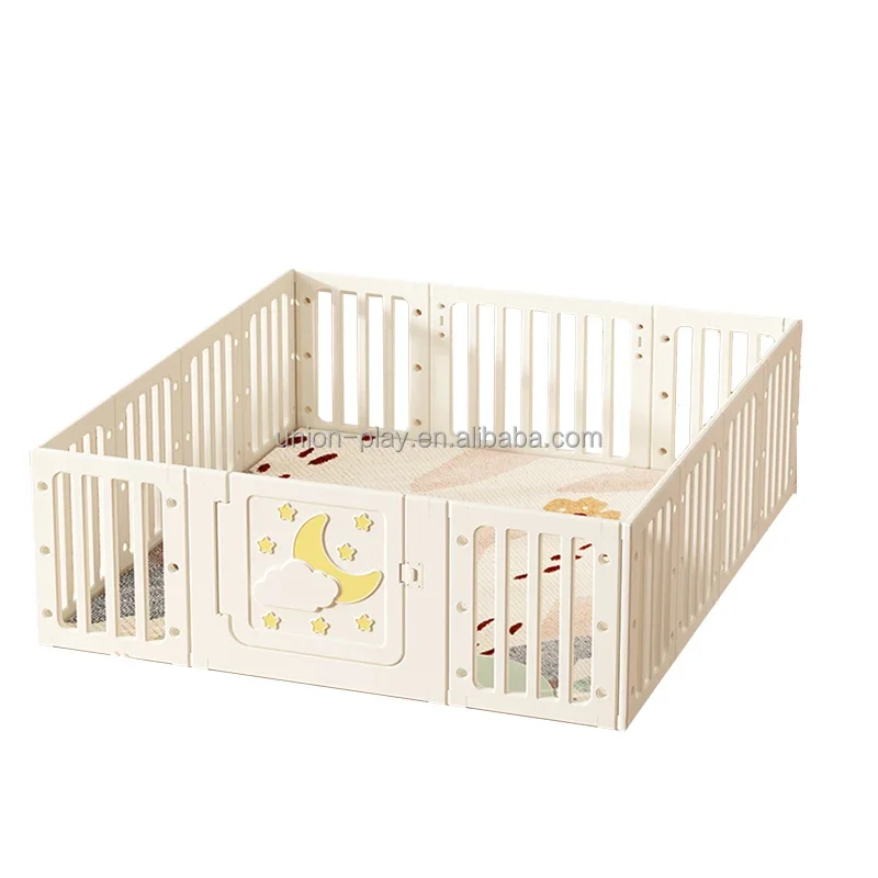 Hot Sale Playpen Fence Baby Play Folding Indoor Kids' Plastic Full Sets Corrales Para Bebes Playpen With Slide And Swing