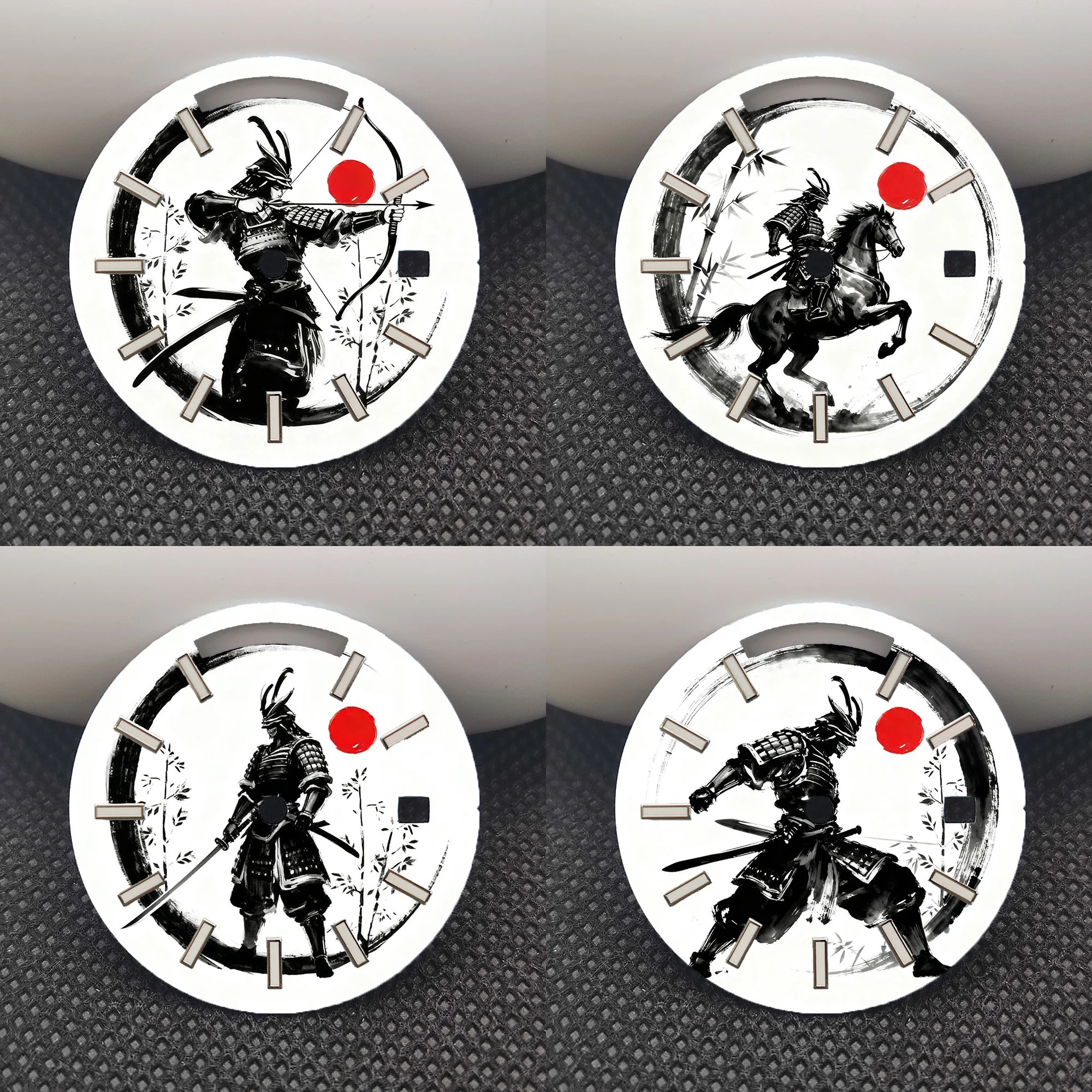 

Креативный циферблат для часов 29/31 мм в стиле самурай, аксессуар для часов, подходит для механизма Miyota 8285, циферблат для мужских часов, циферблат 8285, японский дизайн.