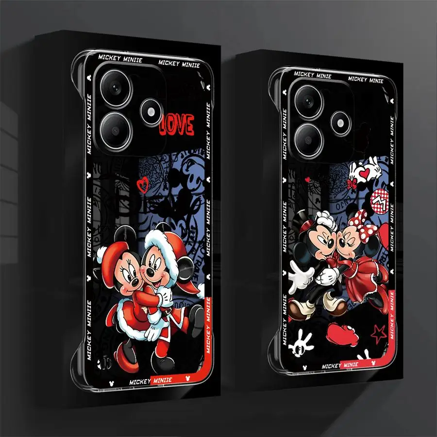 Disney Mickey Minnie Phone Case for Redmi Note 14ProPlus5G 14 13ProPlus 13 Pro 10Pro4G 12Pro5G Luxury Coque