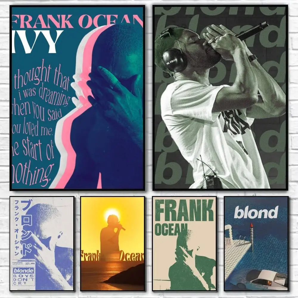 Frank ocean poster Blond  Poster Waterproof HD Art Wall Decal Self-Adhesive Print