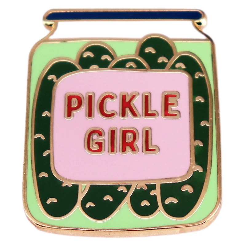 Kimchi Girl Kimchi Jar Hard Enamel Pin Cute Metal Badge