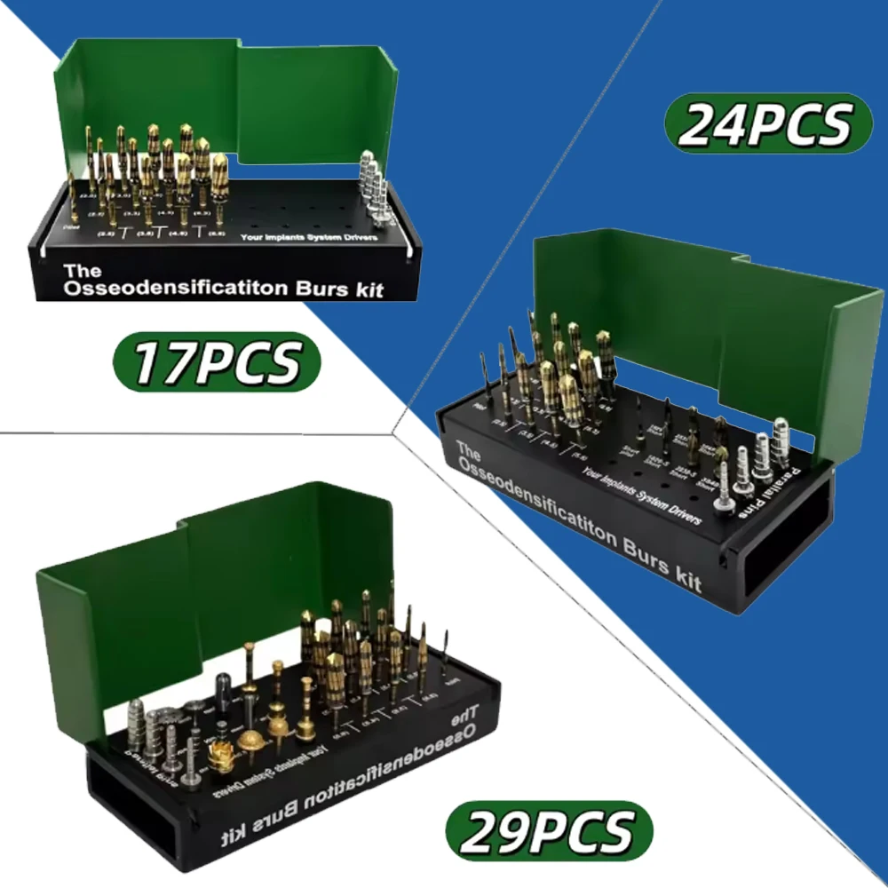 

Premium Dental Implant Kit with Precision Drivers Burs Drills for Osseodensification Sinus Lift Bone Expansion and Grafting