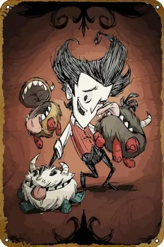 Don't starve Together Game Poster Metal Tin Sign Gift For Game Gamer 12 x 8 Inch