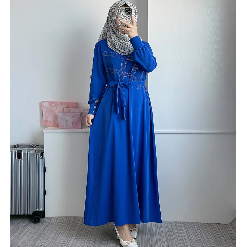 

Abaya Ramadan Women Diamond Dress Muslim Maxi Dresses Islamic 2023 Eid Musulman Abayas Moroccan Kaftan Turkey Slim Robe