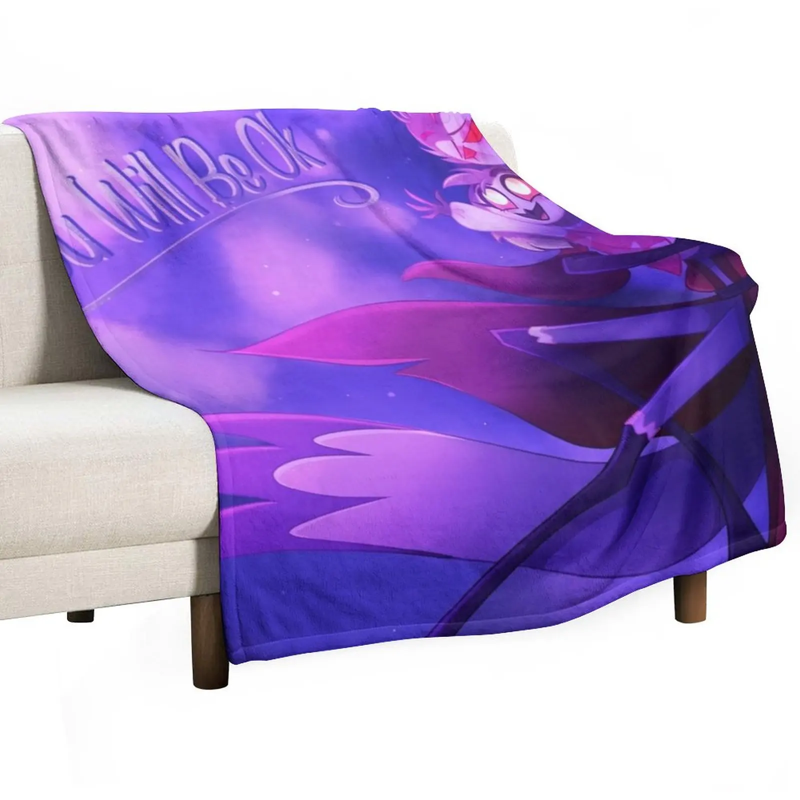 

Stolas and Octavia- Helluva Boss Throw Blanket No Pilling Soft Warm Blanket for Bed