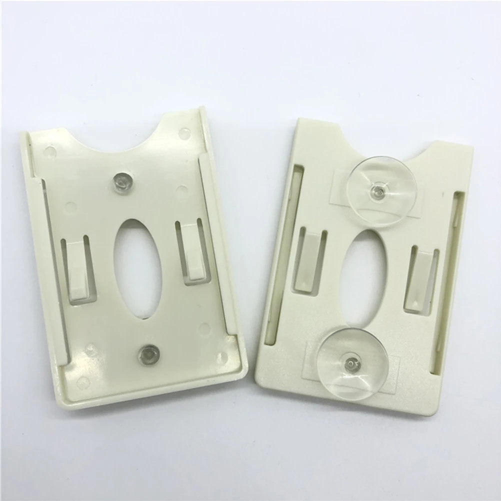 

2pcs Suction Cup Card Holder Durable Plastic RFID Protection Parking Document Organizer Car Accessory Vehicle Mount Clip