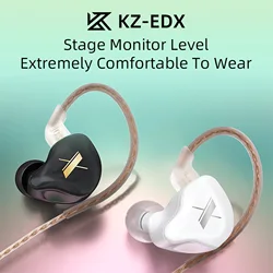 KZ EDX 1DD HIFI In Ear Monitor Earphone Headphone Wired Earbuds Sport Headset Music Audio ZS10 Pro ZEX ZES ZSN Pro X IEM