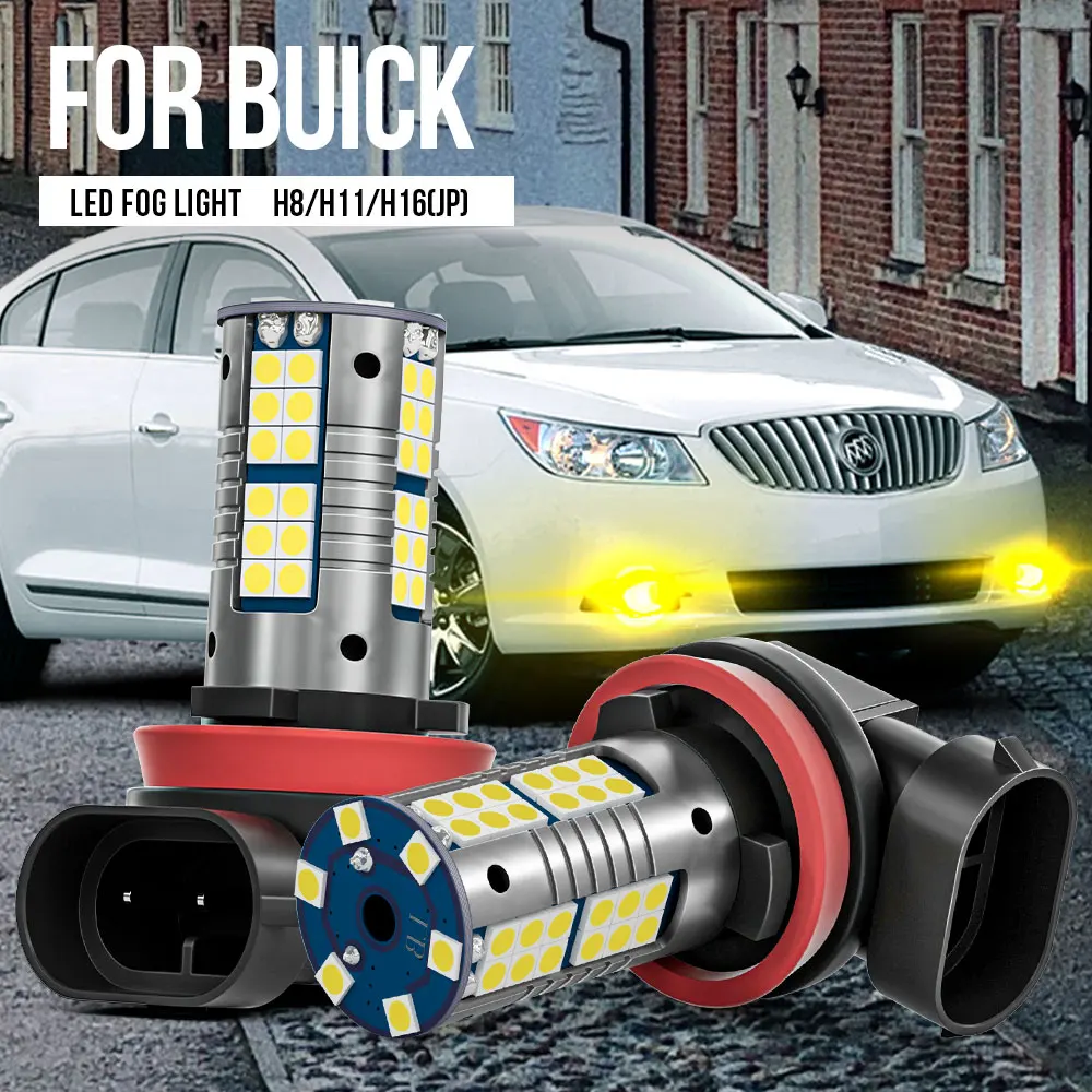 

2pcs H8 H11 H16 LED Fog Light Lamp Blub Canbus For Buick Allure LaCrosse Lucerne Enclave Verano Encore Cascada Envision