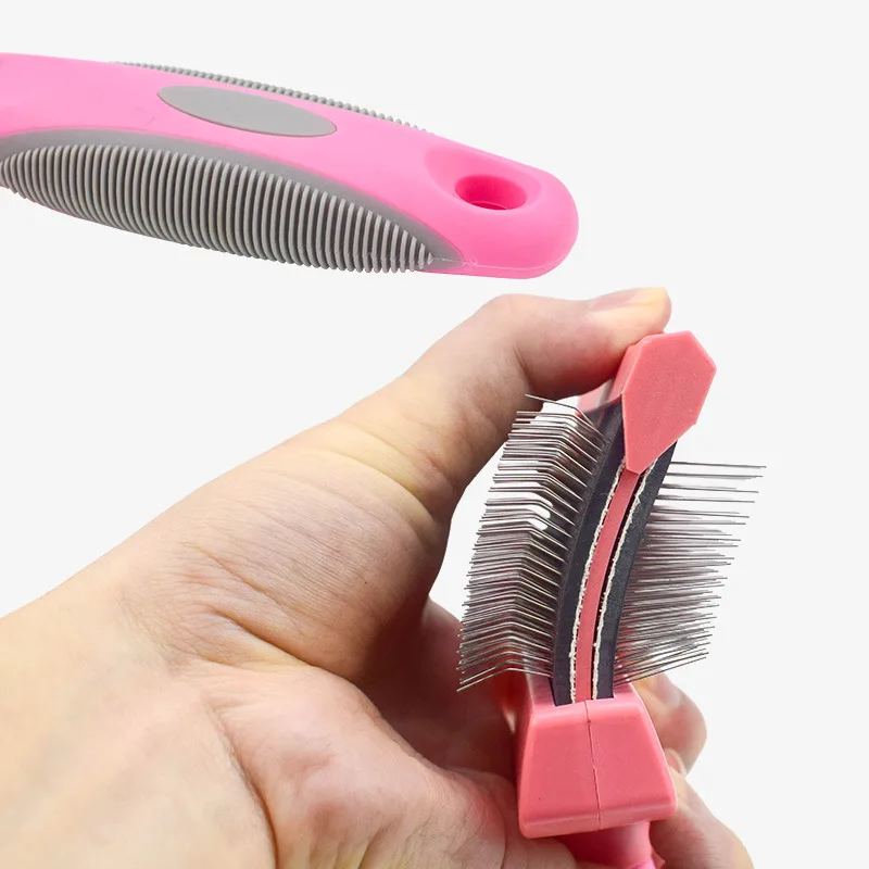 

Cat Double Sided Soft Comb Pet Hair Cleaning Comb Double Sided Pet Hair Comb