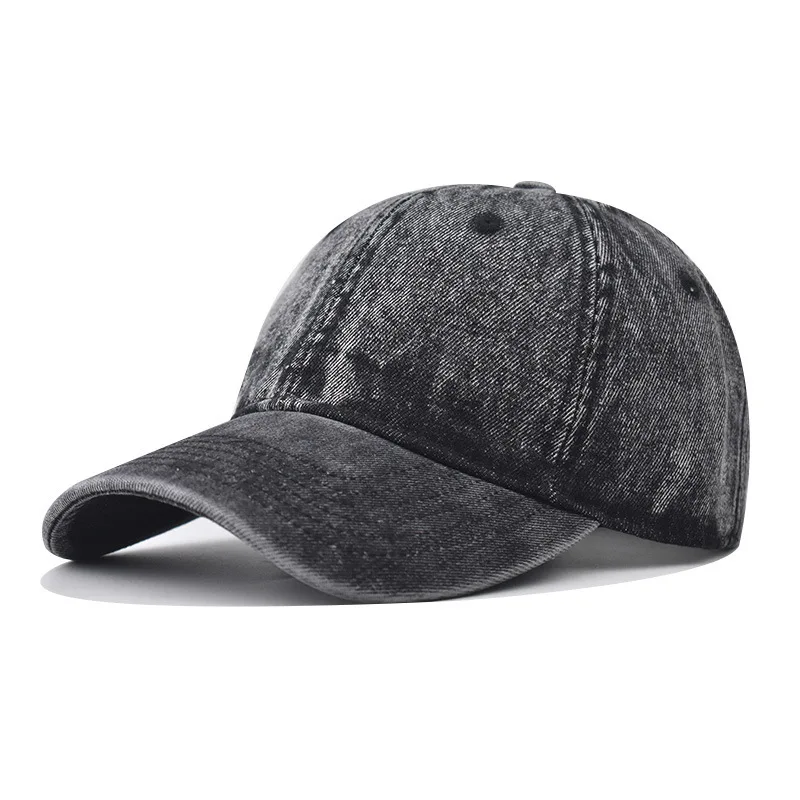 

Washed Vintage Denim Personality Versatile Plain Baseball Trendy Unisex Distressed Dad Hat
