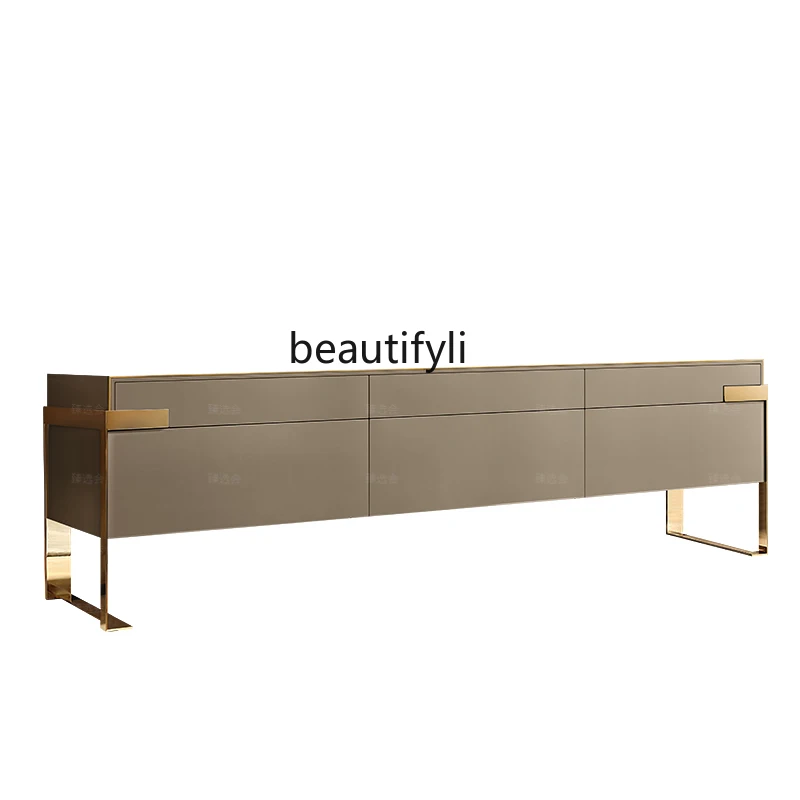 

Light luxury solid wood TV cabinet high-end creative TV cabinet locker designer