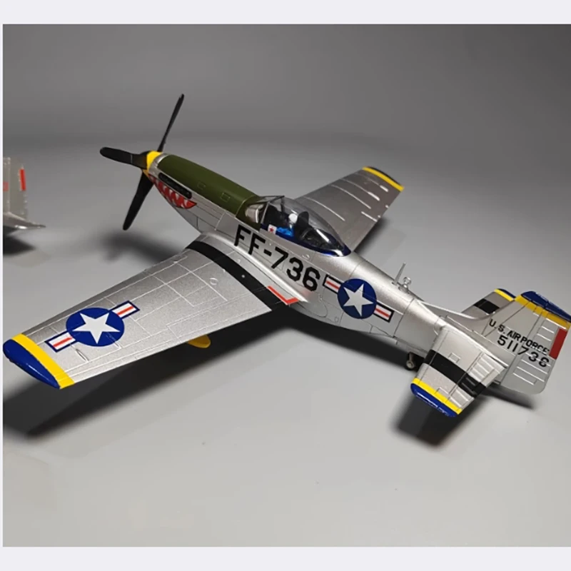 Diecast 1:48 Scale P51 P-51 Mustang fighter Alloy Finished Aircraft Simulation Model Toy Souvenir Gifts For Adult Boy