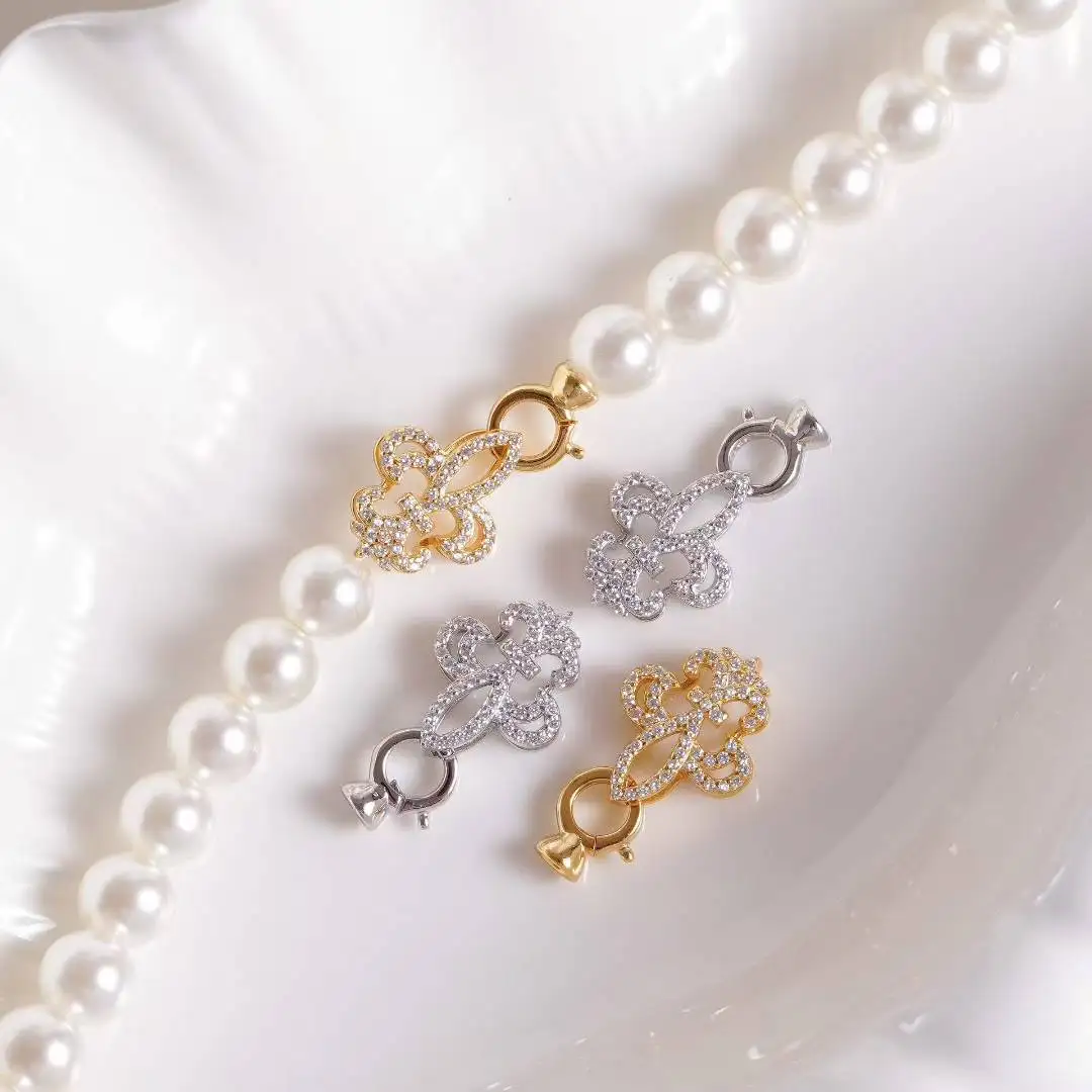 

Wholesale 925 Sterling Silver Necklace Bracelet Clasps and Hooks Jewelry Accessory Parts Settings for 5-9mm Pearls 3pcs/lot