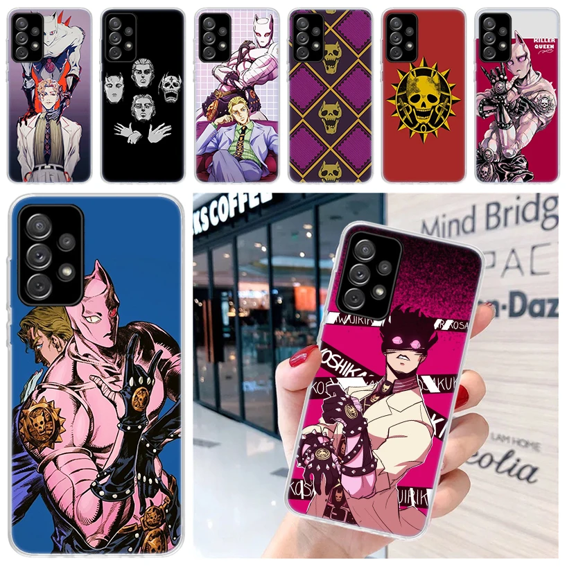 JoJo Adventure Killer Queen Soft Phone Case for Samsung A55 A54 A53 A52 A15 A14 A13 A12 A25 A24 A23 A22 A35 A34 A33 A32 A03S A05