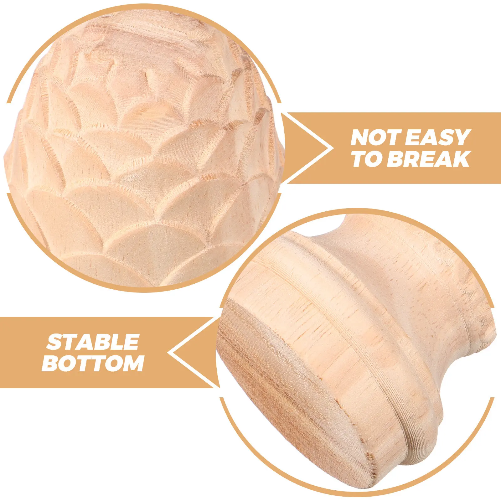 Wooden Carved Staircase Post Caps European Style Stair Finials Indoor Decorative Home Use Wooden Stairs Finials