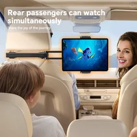 Almohada trasera telescópica para coche, soporte para teléfono, tableta, soporte para coche, asiento, reposacabezas trasero, soporte de montaje para teléfono, tableta, 4,7-12,9 pulgadas