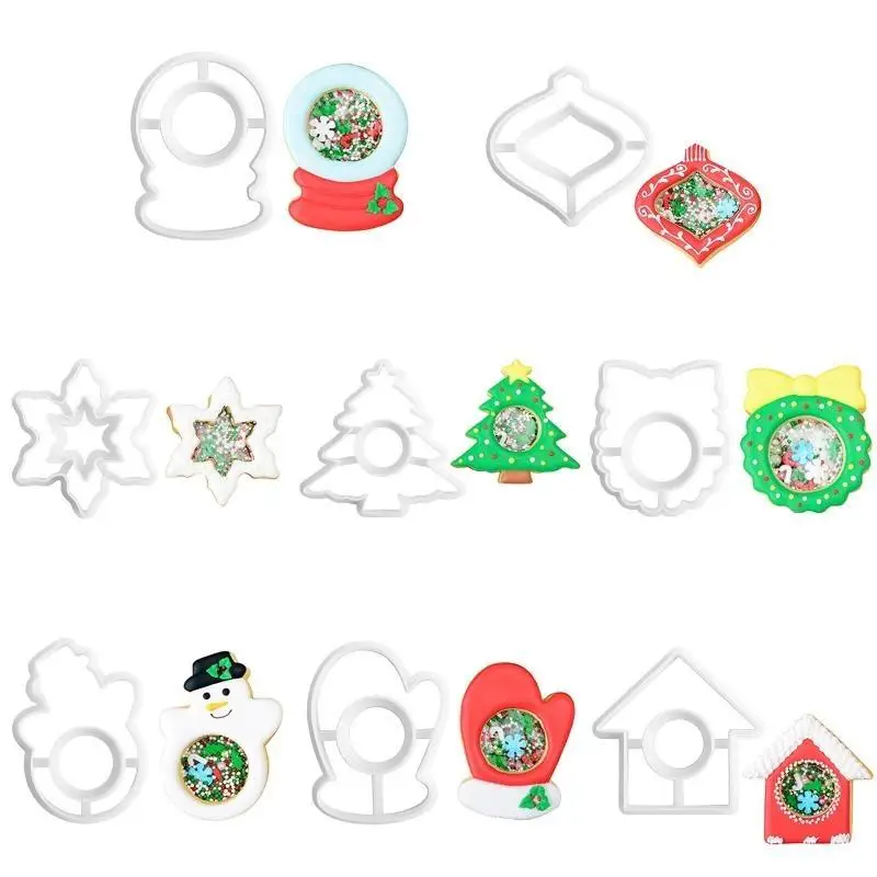 

G6KF Christmas Series Cookie Cutter Biscuit Molds Fondant Cake Decorating Tool Pastry