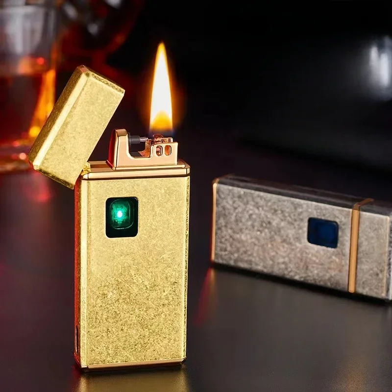 New Touch Fingerprint Sensing Kerosene Oil Electric Hybrid Rechargeable Lighter Creative Personalized Arc Cool Lighter