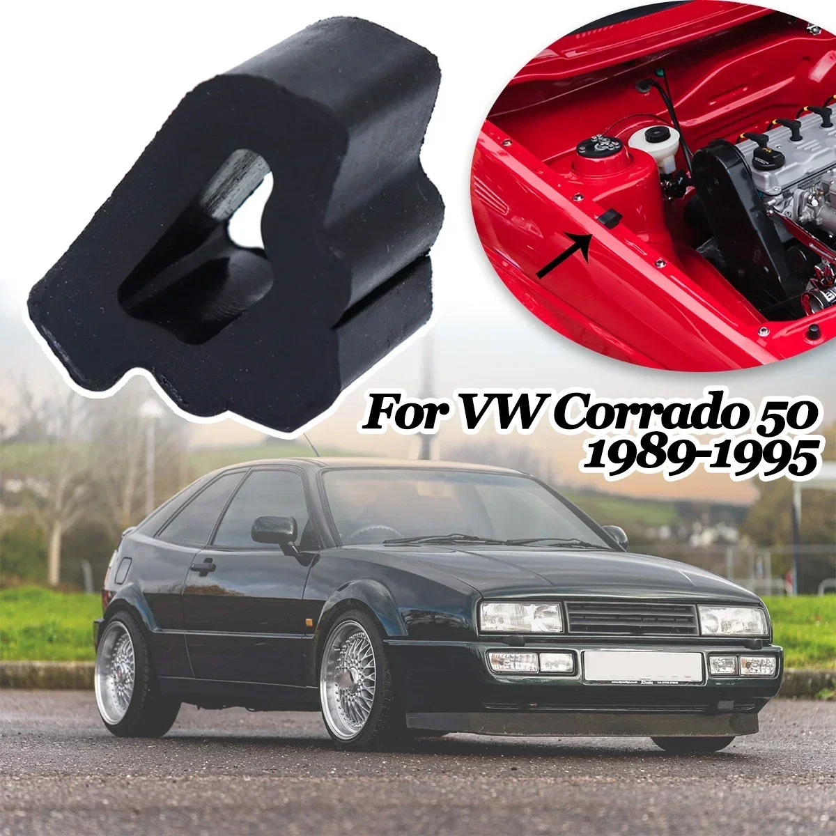 

Engine Cover Bonnet Wing Guide Rubber For VW Corrado 50 Hood Stop Buffer Triangle Damping Block Pad Cushion 1985-1995 Spare Part